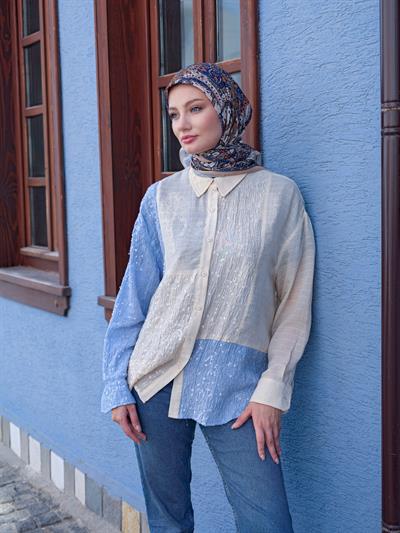 Freda Desen Eşarp Saks