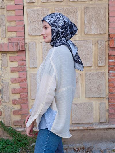 Freda Desen Eşarp Siyah