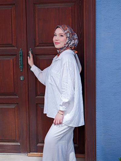 Freda Desen Eşarp Turuncu