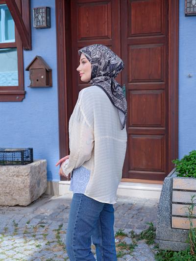 Freda Desen Eşarp Vizon