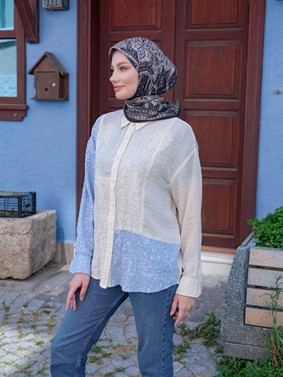 Freda Desen Eşarp Vizon