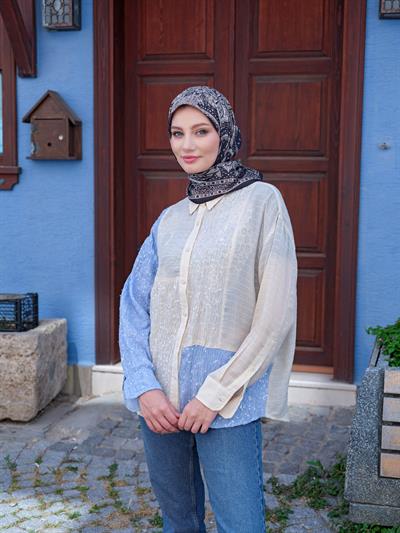 Freda Desen Eşarp Vizon