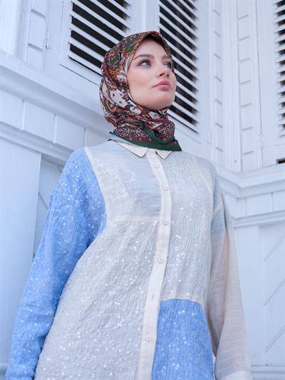 Freda Desen Eşarp Zümrüt