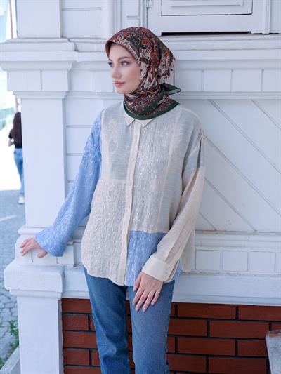 Freda Desen Eşarp Zümrüt