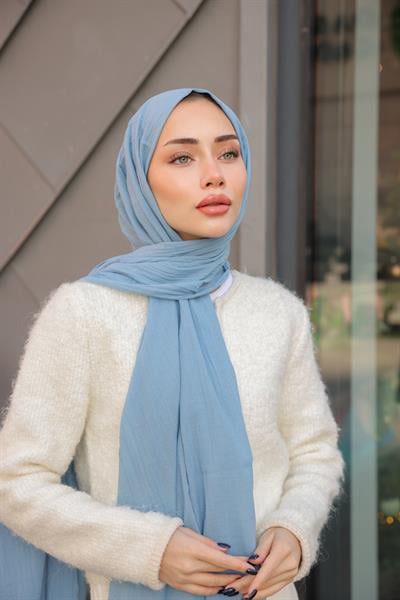 Gusto Pamuk Şal Gök Mavi