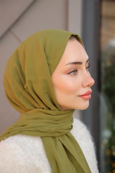 Gusto Pamuk Şal Zeytin Yeşili