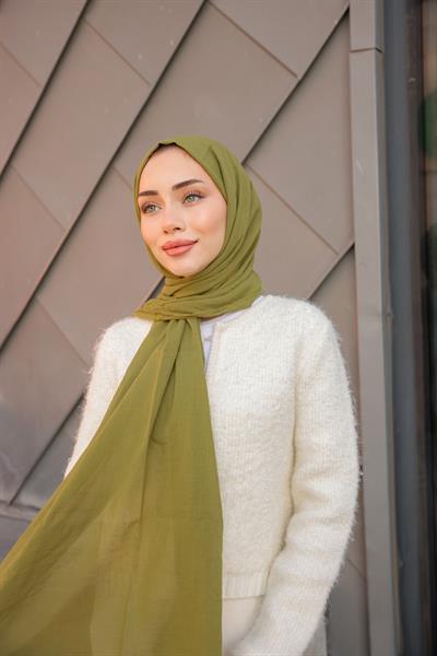 Gusto Pamuk Şal Zeytin Yeşili