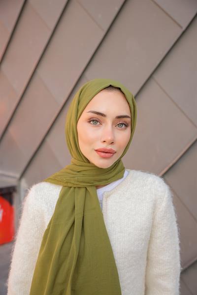 Gusto Pamuk Şal Zeytin Yeşili