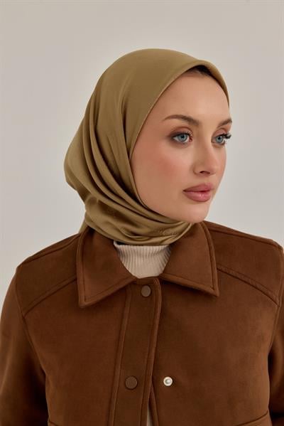 İpeksi Nokta Monogram Eşarp Açık Kil