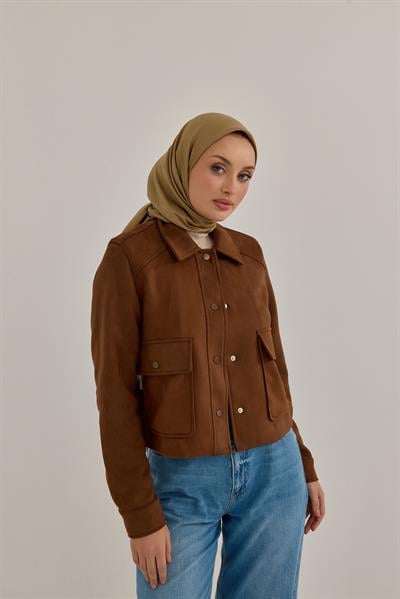 İpeksi Nokta Monogram Eşarp Açık Kil