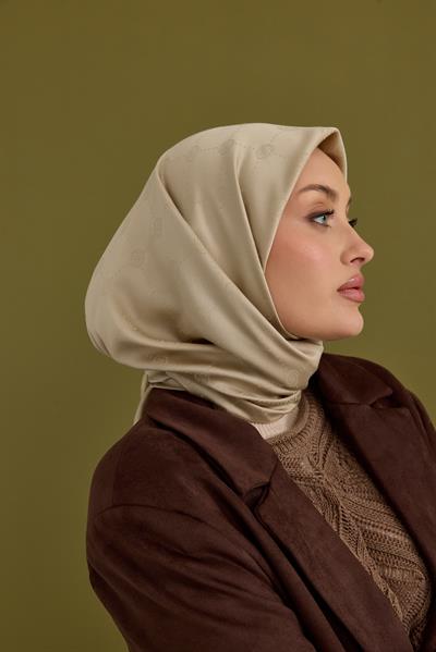 İpeksi Nokta Monogram Eşarp Adaçayı