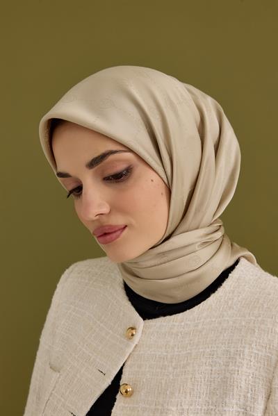 İpeksi Nokta Monogram Eşarp Taş