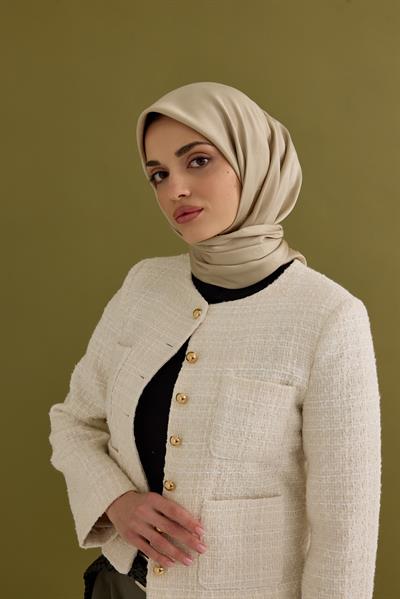 İpeksi Nokta Monogram Eşarp Taş