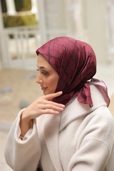 Kaşe Desenli Pamuk Eşarp Karmen