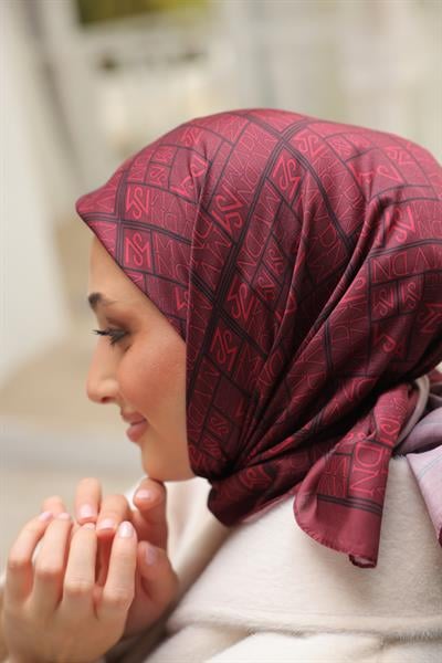 Kaşe Desenli Pamuk Eşarp Karmen