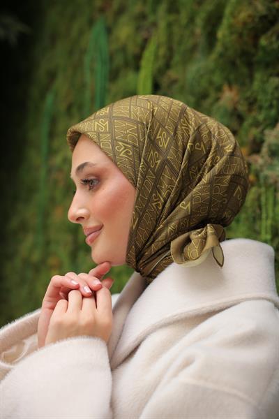 Kaşe Desenli Pamuk Eşarp Oil