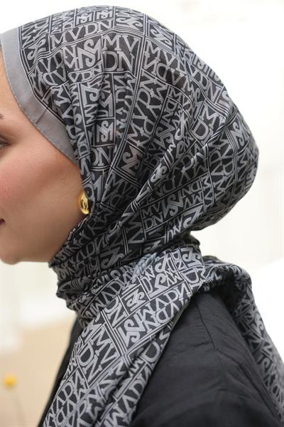 Kaşe Desenli Pamuk Şal Gümüş