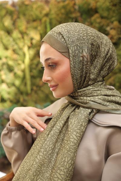 Kaşe Desenli Pamuk Şal Koyu Yeşil