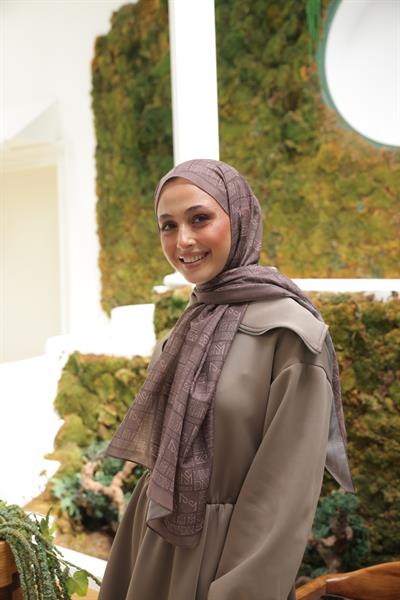 Kaşe Desenli Pamuk Şal Mocha