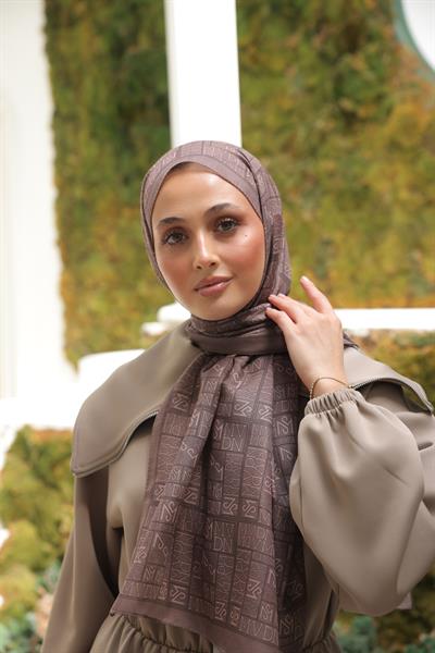 Kaşe Desenli Pamuk Şal Mocha