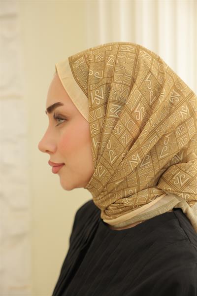 Kaşe Desenli Pamuk Şal Sarı