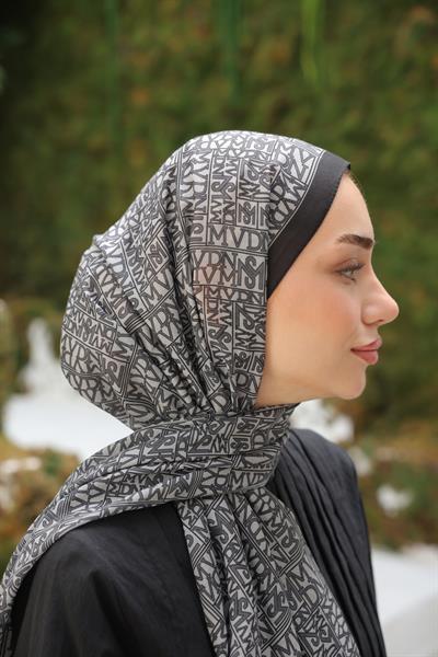 Kaşe Desenli Pamuk Şal Siyah