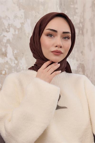 Kazayağı Desen Jakar Eşarp Acı Kahve