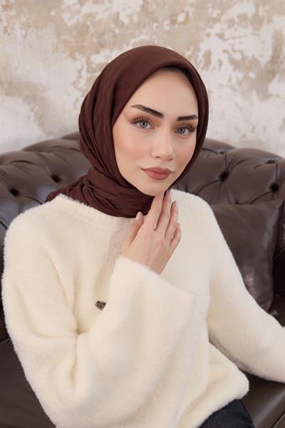 Kazayağı Desen Jakar Eşarp Acı Kahve