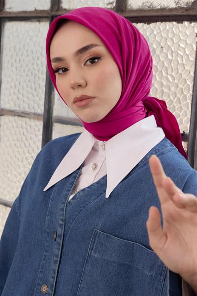 Kazayağı Desen Jakar Eşarp Fuşya