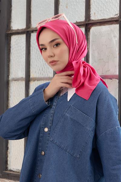 Kazayağı Desen Jakar Eşarp Pembe