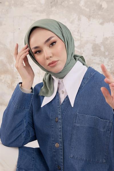 Kazayağı Desen Jakar Eşarp Su Yeşili