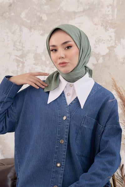 Kazayağı Desen Jakar Eşarp Su Yeşili