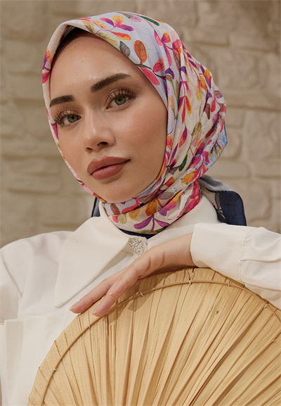 Leaf Desen Bambu Kraş Eşarp Vizon