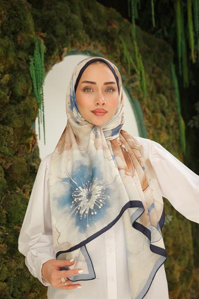 Liva Desenli Pamuk Şal Latte