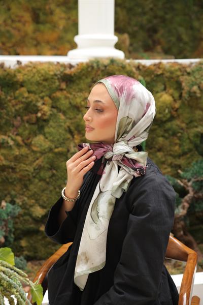 Liva Desenli Pamuk Şal Leylak