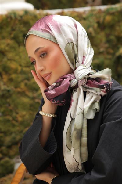 Liva Desenli Pamuk Şal Leylak