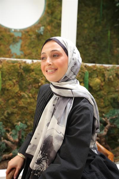 Liva Desenli Pamuk Şal Siyah