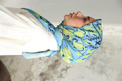 Luna Desen Bambu Kraş Eşarp Mint Yeşili