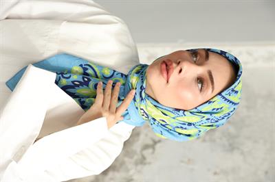 Luna Desen Bambu Kraş Eşarp Mint Yeşili