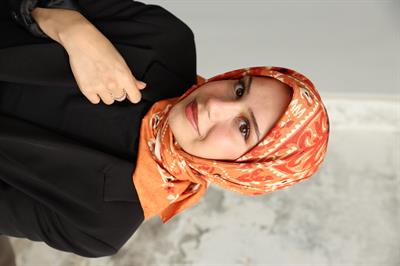 Luna Desen Bambu Kraş Eşarp Turuncu