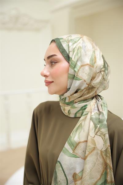 Menor Desenli Pamuk Şal Fıstık Yeşili