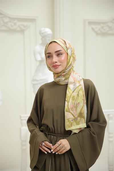 Menor Desenli Pamuk Şal Sarı