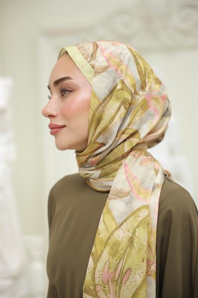 Menor Desenli Pamuk Şal Sarı