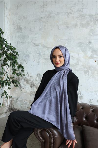 Midye Desen Jakar Şal Füme
