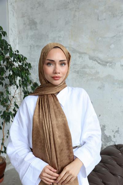 Midye Desen Jakar Şal Kum Beji