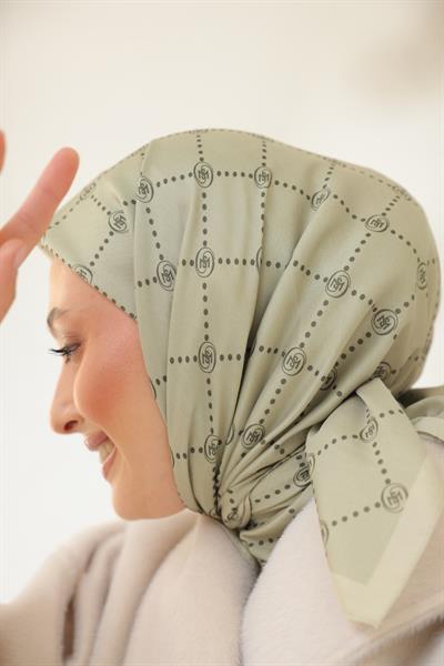 Nokta Desenli Pamuk Eşarp Çağla