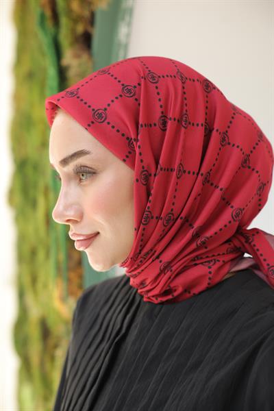 Nokta Desenli Pamuk Eşarp Cheery