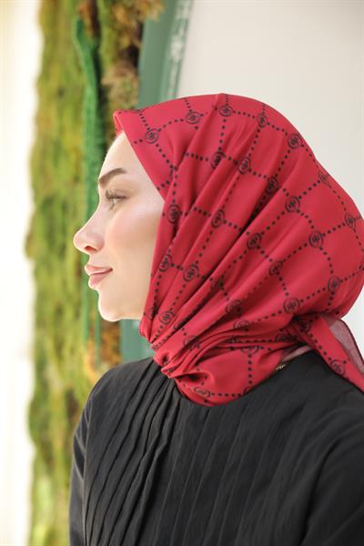 Nokta Desenli Pamuk Eşarp Cheery