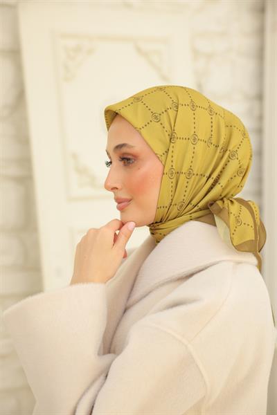 Nokta Desenli Pamuk Eşarp Oil