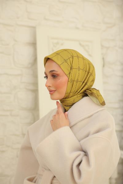 Nokta Desenli Pamuk Eşarp Oil